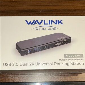 Black USB 3.0 Dual 2K Universal Docking Station